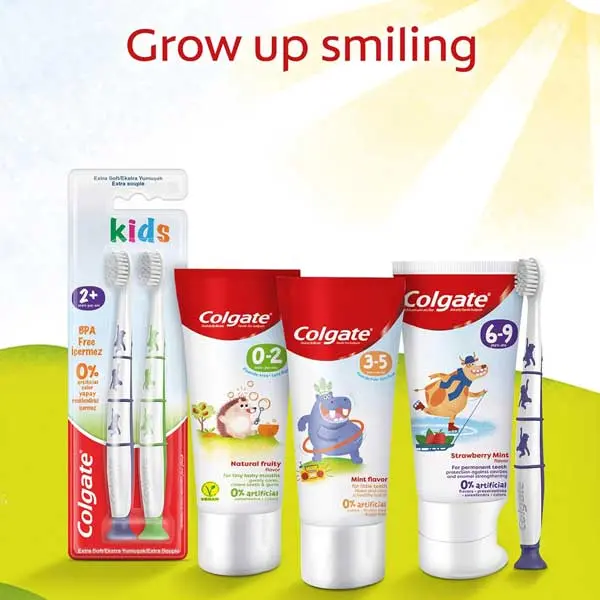 مسواک کودک کولگیت مناسب بچه 2 سال به بالا