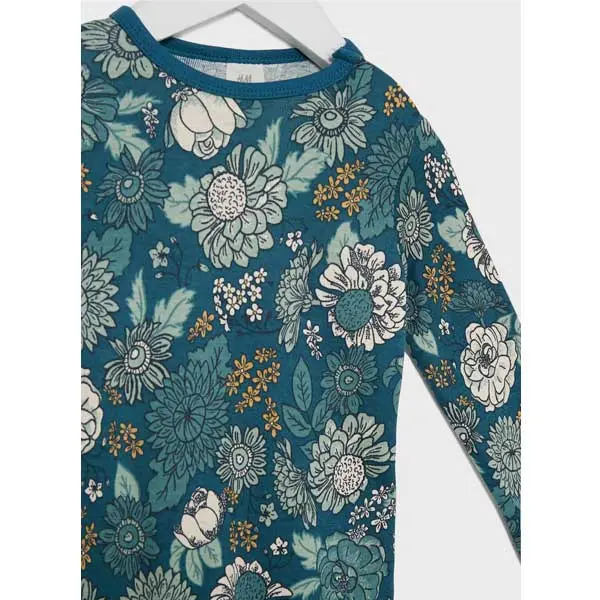 سرهمی نوزاد اچ اند ام مدل Dark Turquoise