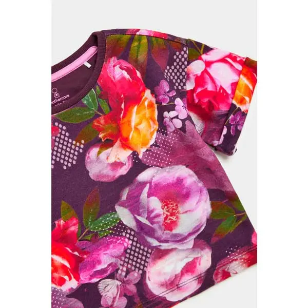 تیشرت و شلوارک بچه گانه دخترانه مادرکر مدل Floral