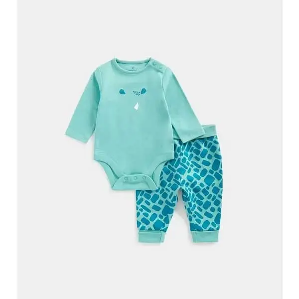 ست سرهمی و شلوار نوزادی مادرکر مدل Rhino