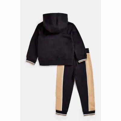 ست هودی و شلوار پسرانه بچه گانه مادرکر مدل Black Jog Set
