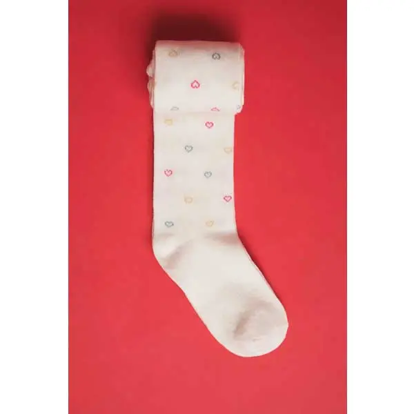 جوراب شلواری دخترانه بچه گانه دفکتو مدل Heart