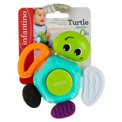 دندان گیر جغجغه ای نوزاد برند Infantino مدل Turtle