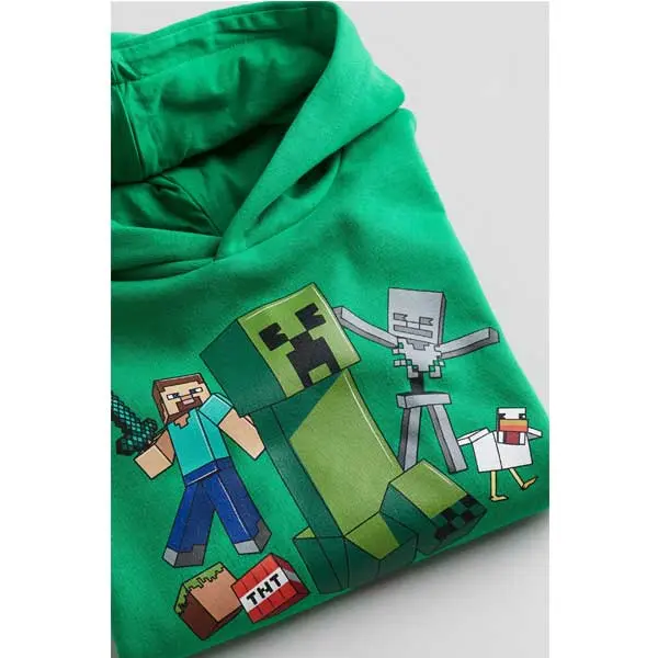 هودی بچه گانه برند اچ اند ام مدل Minecraft