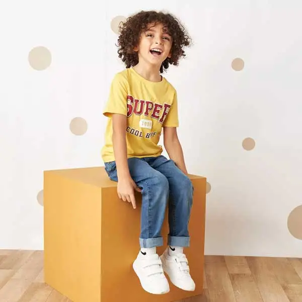 تیشرت بچه گانه پسرانه برند مکس مدل Slogan Shirt