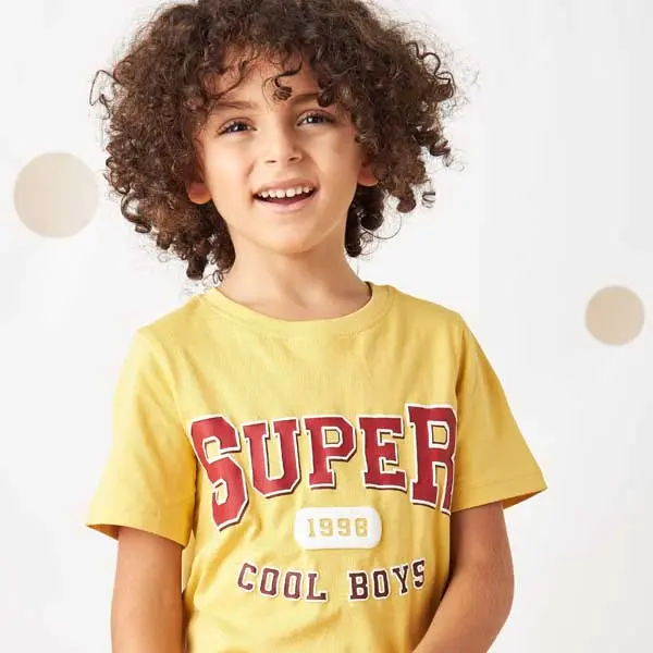 تیشرت بچه گانه پسرانه برند مکس مدل Slogan Shirt