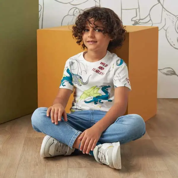 تیشرت بچه گانه پسرانه برند مکس مدل Dragon Shirt