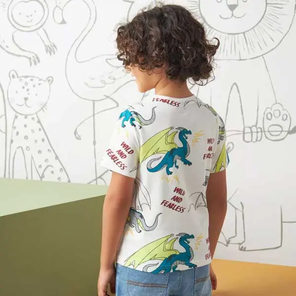 تیشرت بچه گانه پسرانه برند مکس مدل Dragon Shirt