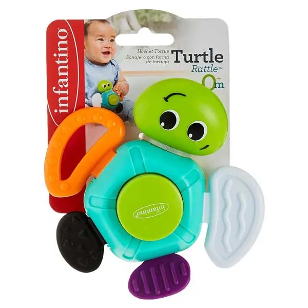 دندان گیر جغجغه ای نوزاد برند Infantino مدل Turtle