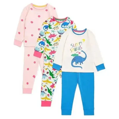 ست بلوز شلوار بچه گانه دخترانه مادرکر مدل Sleepy Saurus