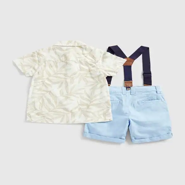 ست پیراهن و شلوارک مجلسی بچه گانه پسرانه مادرکر مدل Braces