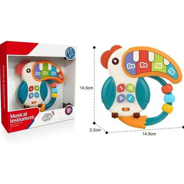 اسباب بازی موزیکال پیانو نوزاد برند Fitto مدل طوطی