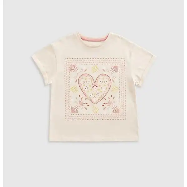 تیشرت بچه گانه دخترانه مادرکر مدل Pink Embroidered