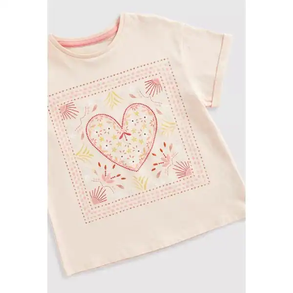 تیشرت بچه گانه دخترانه مادرکر مدل Pink Embroidered