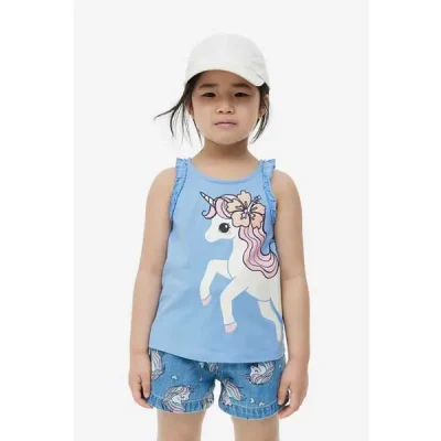 تاپ دخترانه بچه گانه برند اچ اند ام مدل Unicorn