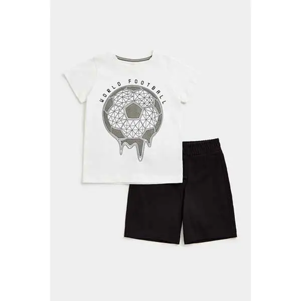 ست تیشرت و شلوارک پسرانه بچه گانه مادرکر مدل Football