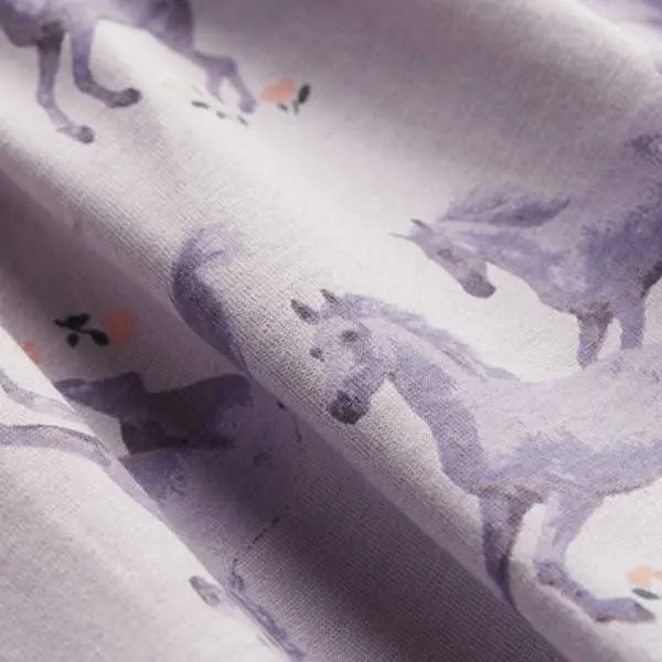 پیراهن نخی دخترانه بچه گانه برند اچ اند ام مدل Horses Dress