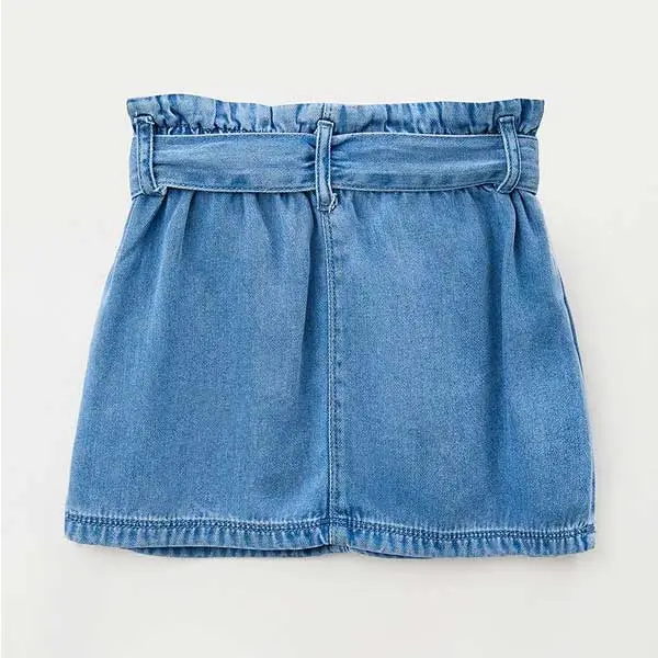 دامن جین دخترانه بچه گانه مادرکر مدل Paperbag