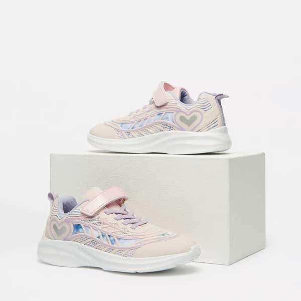 کفش کتانی دخترانه بچه گانه برند مکس مدل Pink Heart