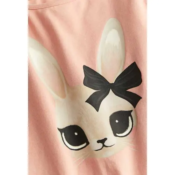 بلوز دخترانه بچه گانه اچ اند ام مدل Pink Rabbit
