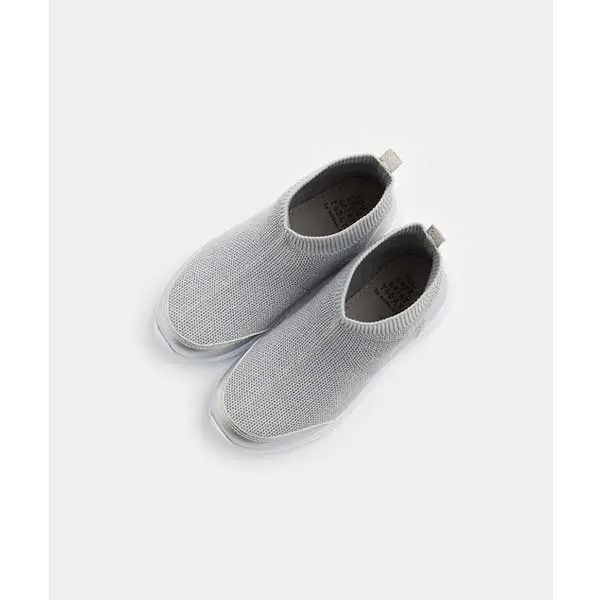 کفش نیم بوت دخترانه بچه گانه مادرکر مدل Silver Knitted
