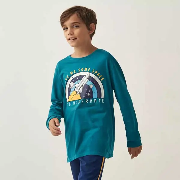 بلوز و شلوار راحتی پسرانه بچه گانه برند مکس مدل Space Print