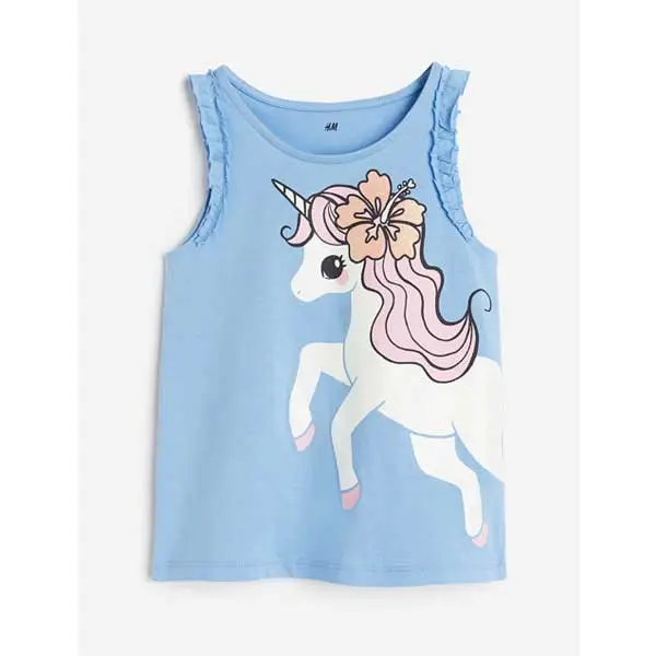تاپ دخترانه بچه گانه برند اچ اند ام مدل Unicorn