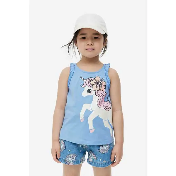 تاپ دخترانه بچه گانه برند اچ اند ام مدل Unicorn