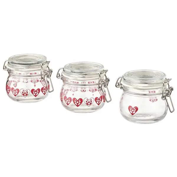 بانکه شیشه ای طرح قلب ایکیا مدل Vinterfint