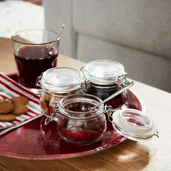 بانکه شیشه ای طرح قلب ایکیا مدل Vinterfint