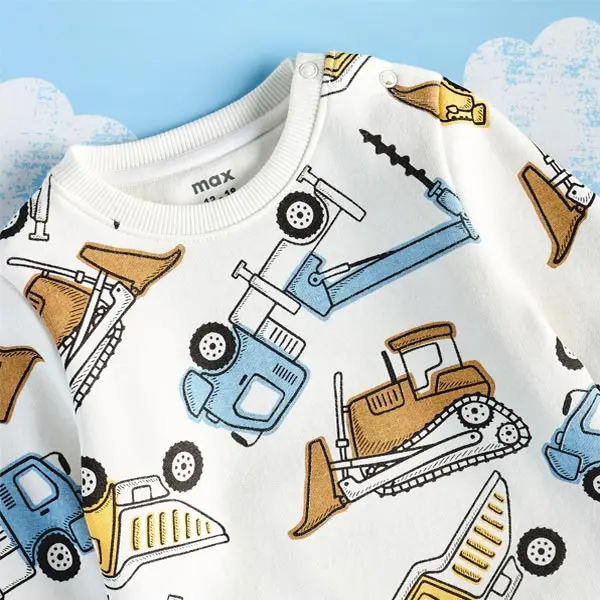 بلوز نوزادی برند مکس مدل Vehicle