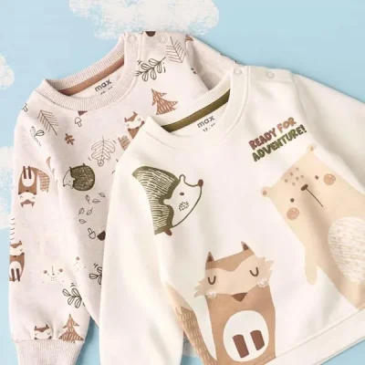 بلوز نوزادی برند مکس مدل Animal Print