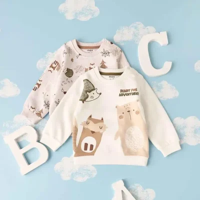 بلوز نوزادی برند مکس مدل Animal Print