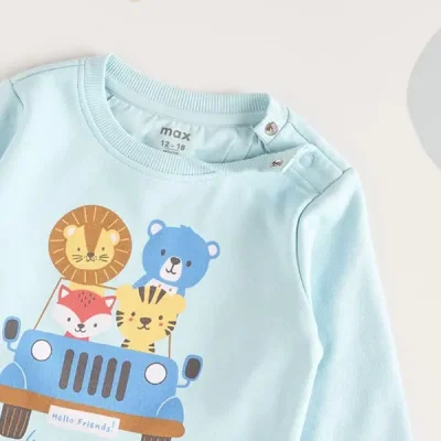 بلوز نوزادی برند مکس مدل Animal Print