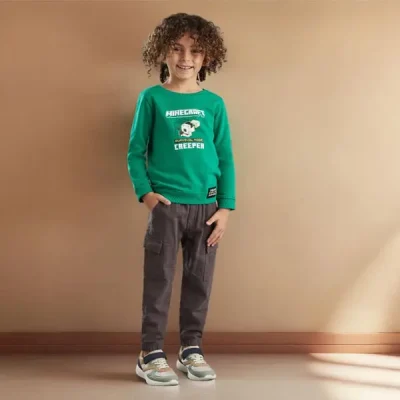 بلوز بچه گانه پسرانه برند مکس مدل Minecraft