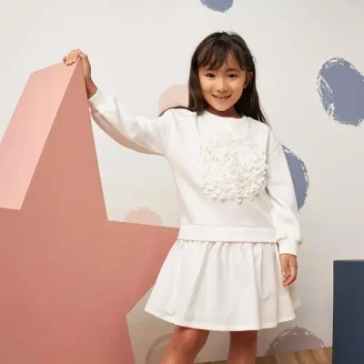 پیراهن بچه گانه دخترانه برند مکس مدل Floral Applique