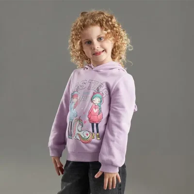 هودی بچه گانه دخترانه برند مکس مدل Graphic Print