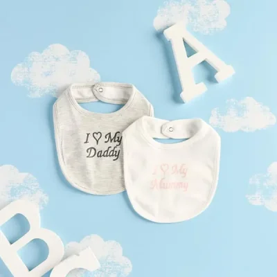 پیشبند نوزاد برند مکس مدل Mummy-Daddy