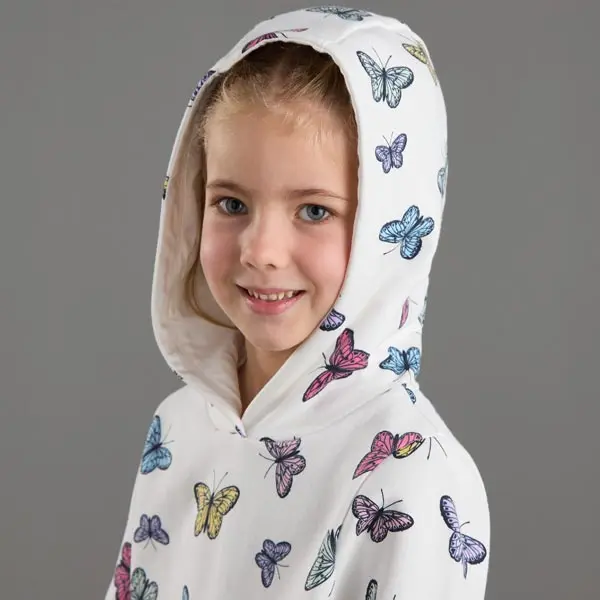 هودی بچه گانه دخترانه برند مکس مدل All-Over Butterfly