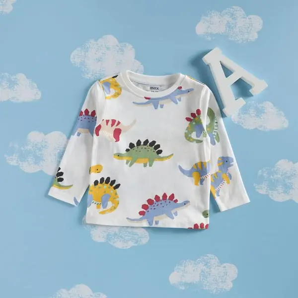 بلوز نوزادی برند مکس مدل Dinosaur