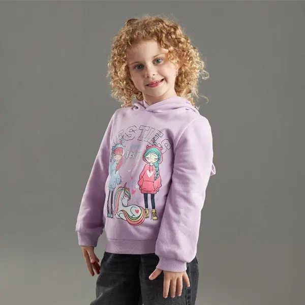 هودی بچه گانه دخترانه برند مکس مدل Graphic Print