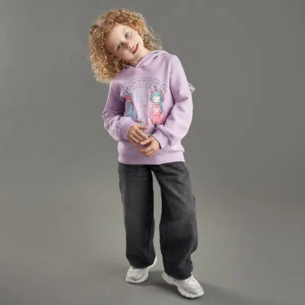 هودی بچه گانه دخترانه برند مکس مدل Graphic Print