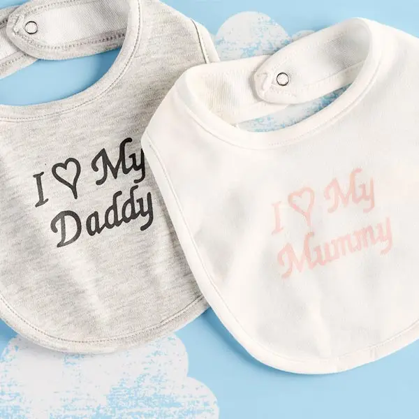 پیشبند نوزاد برند مکس مدل Mummy-Daddy