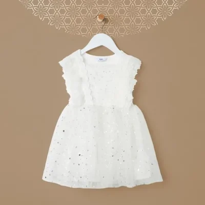 پیراهن نوزاد برند مکس مدل Foil Print Mesh