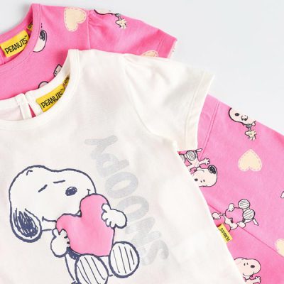 ست تیشرت و شلوار راحتی نوزاد برند مکس مدل Snoopy Set