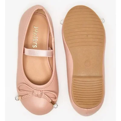 کفش عروسکی دخترانه بچه گانه برند Juniors مدل Bow Ballerina