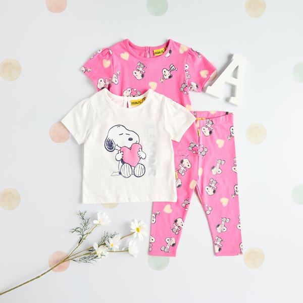 ست تیشرت و شلوار راحتی نوزاد برند مکس مدل Snoopy Set