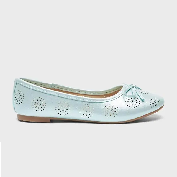کفش عروسکی دخترانه بچه گانه برند Shoexpress مدل Blue Ballerinas