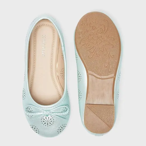 کفش عروسکی دخترانه بچه گانه برند Shoexpress مدل Blue Ballerinas