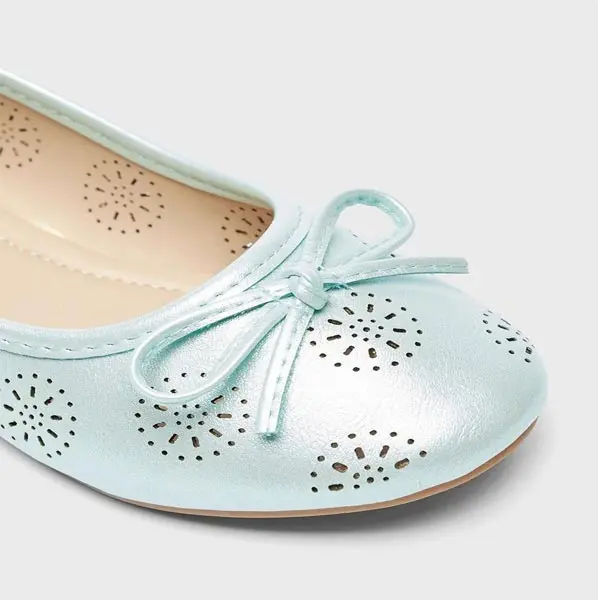 کفش عروسکی دخترانه بچه گانه برند Shoexpress مدل Blue Ballerinas